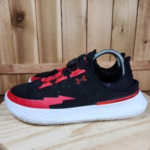 Under Armour SlipSpeed BOA Flow Shoes Mens Size 8‎ Black Red Running 3028457-001